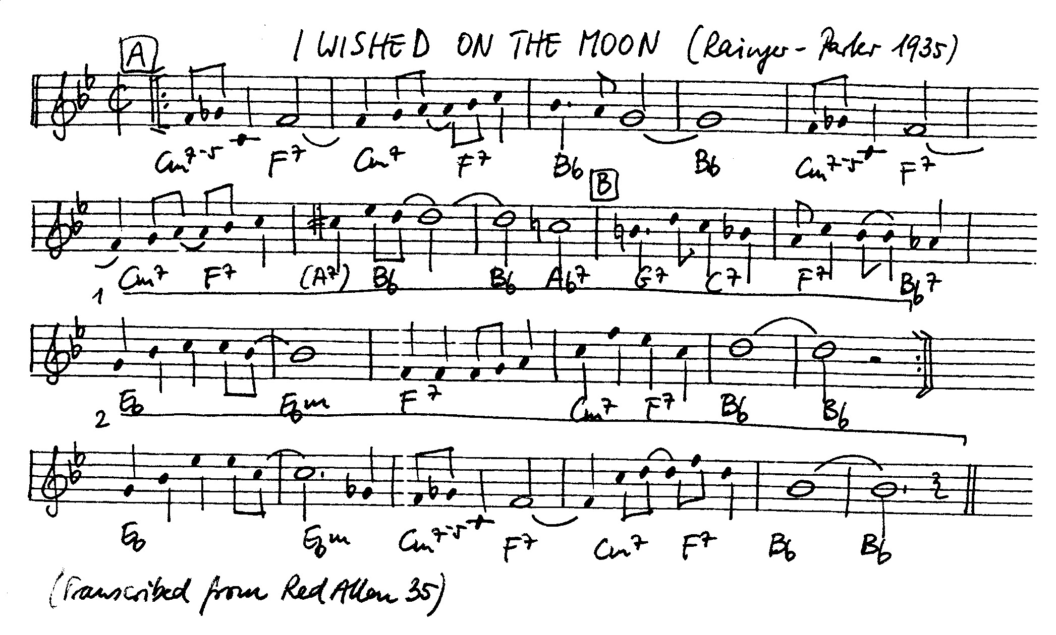 i wished on the moon leadsheet – book us for your next 20s or gatsby event